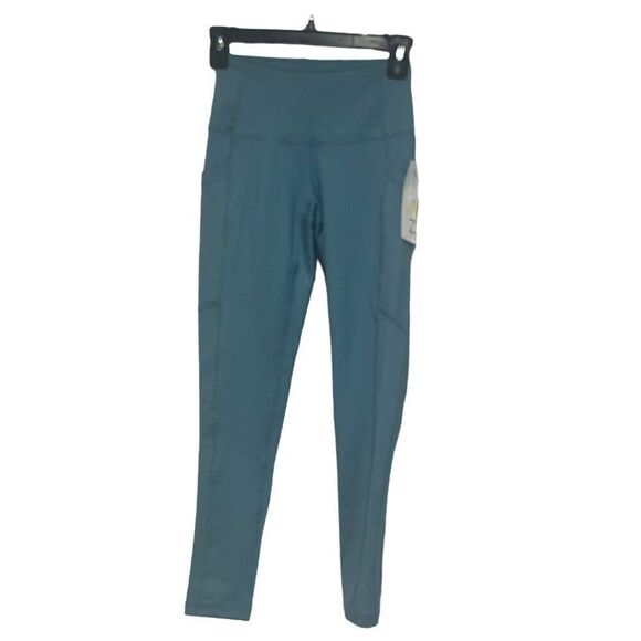 Z by Zella Women's  High Waist Pocket 7/8 Leggings, Teal Seagate, XXS - Picture 3 of 9